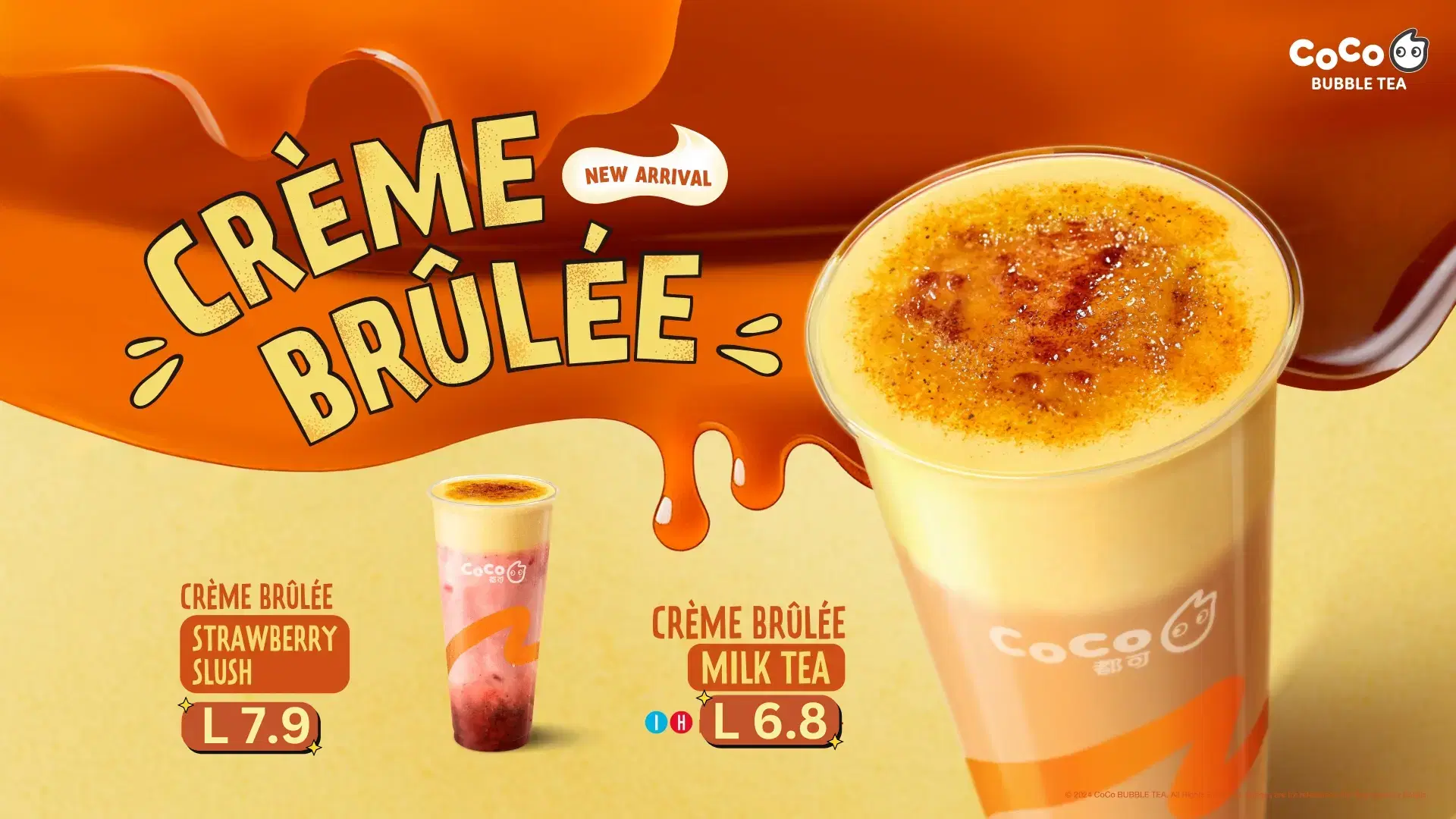Creme Brulee Special promotional image of current discounts and deals.